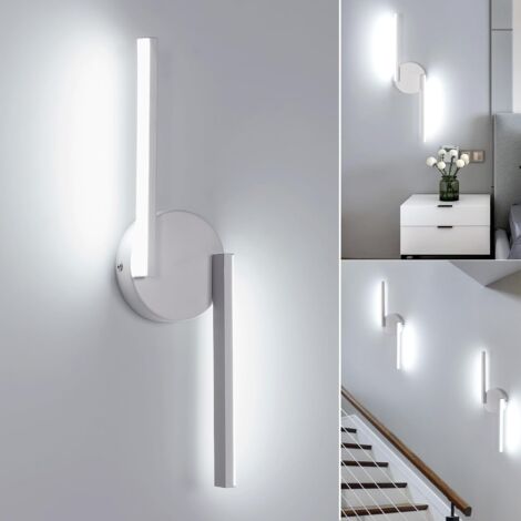 COMELY Innen-LED-Wandleuchte, Moderne Wandlampe 10W 1125LM, Acryl-Wandleuchte für Schlafzimmer, Wohnzimmer, Treppe, Flur, Kaltweiß 6500K (Weiß)