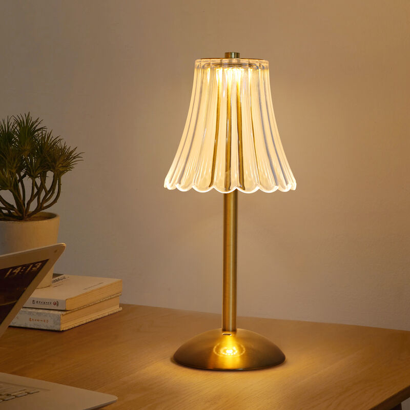 Image of Lampada da comodino dimmerabile, 3 colori, ricaricabile via usb, perfetta per soggiorno, camera da letto, sala da pranzo, bar - Comely