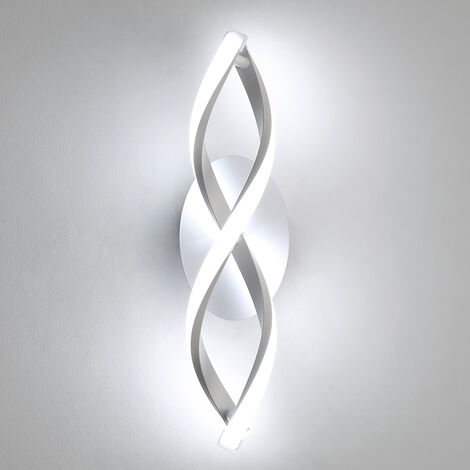 COMELY Lampada da parete per interni, lampada da parete moderna a LED 14W 1800LM, bianco freddo 6500K, design curvo per camera da letto, scale, soggiorno