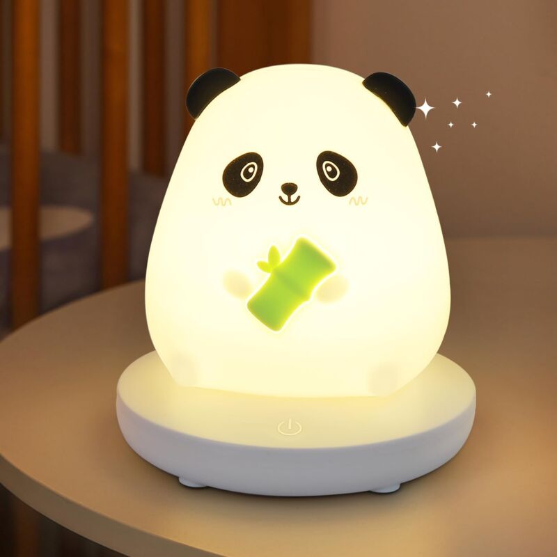 Image of Lampada Lucina Panda, Lucina led in Silicone Carino per Bambini, Lampada da Tavolo Animale per Bambini, Regali di Compleanno per Ragazze Ragazzi