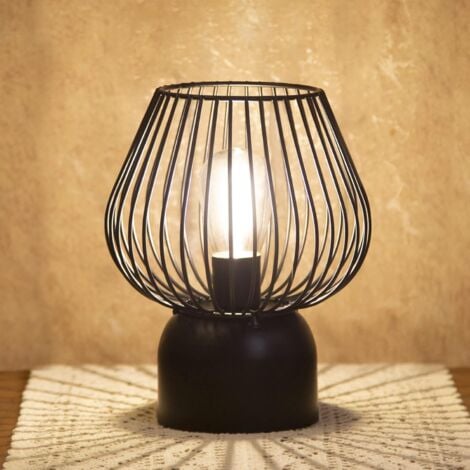 COMELY Lámpara de Mesa Vintage de Hierro Forjado con Bombilla LED Cálida, Ideal para Hogar, Restaurante, Hotel (Pila No Incluida) - Forma de Tazas