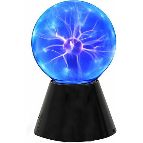 lámpara de plasma, esfera de rayos, lampara de fiesta, bola de cristal  eléctrica, esfera parpadeante (6.0 pulgadas).