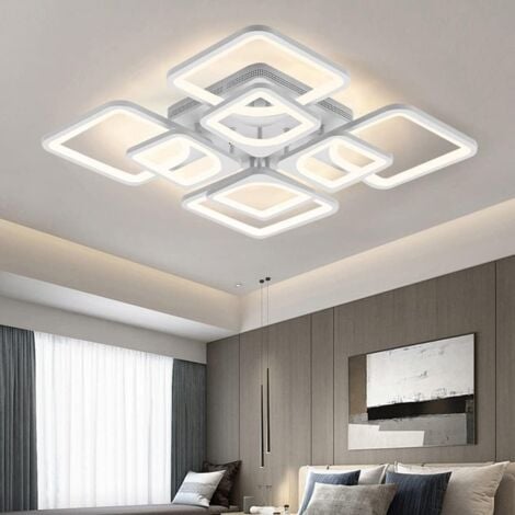 COMELY LED Ceiling Light, 80W Dimmable with Remote Control and APP Control, 8000LM Dimmable LED Ceiling Light Fixture for Living Room, Office, Dining Room, Adjustable Color Temperature from 3000 - 600