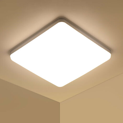 COMELY LED Ceiling Light White Square Fixture 36W 3300LM 4000K for Bathroom Bedroom Kitchen and Hallway