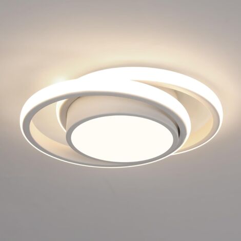 COMELY LED Deckenleuchte Rund 32W 2350LM, Moderne Deckenlampe für Flur, Schlafzimmer, Badezimmer, Küche, Wohnzimmer, Durchmesser 27cm - Weiß - Neutralweiß 4500K