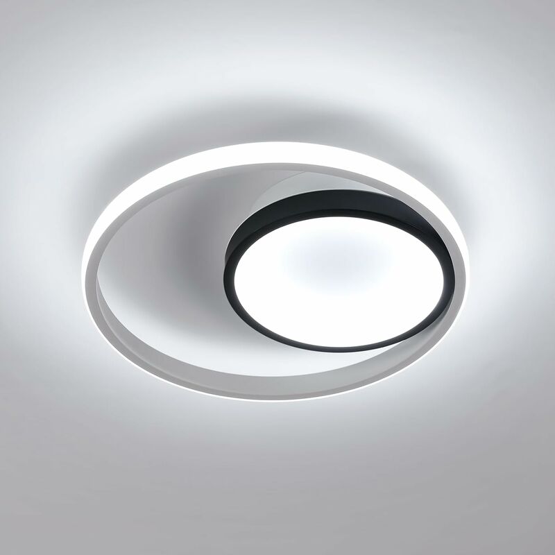 Image of Luce a soffitto a led rotondo moderno luminaire in alluminio ideale per camera da letto sala da studio (30 w Bianca bianca 6500k) - Comely