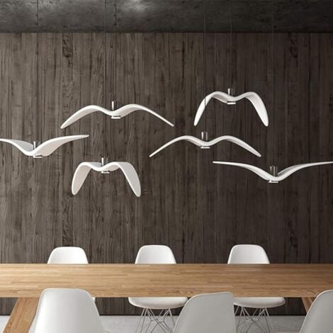 COMELY Lustre Seagull - Blanc - Chaud - Lampe de chevet décorative