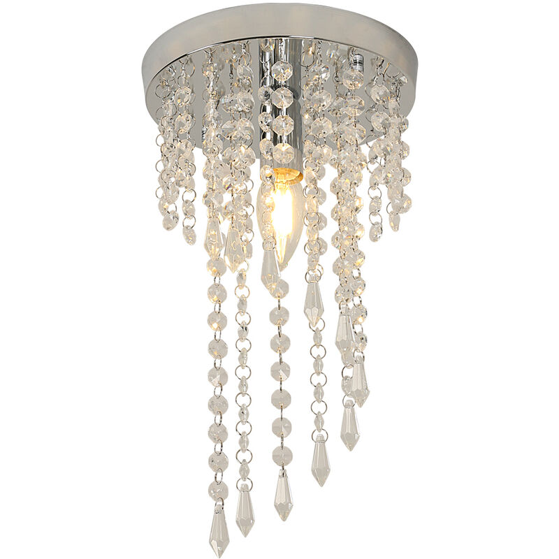 Comely - Lustres en Cristal Lampe de Plafond en Cristal, E14 Plafonnier en Cristal K9 pour Couloir, Bar, Cuisine, Salle à Manger, Chambre d'Enfants