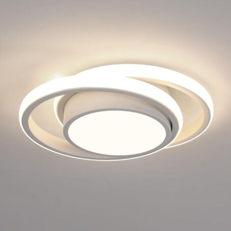COMELY Modern LED Ceiling Light, Round Ceiling Lamp 27cm for Hallway, Bedroom, Bathroom, Kitchen, Living Room - 32W - White - Cool White Light 6500K