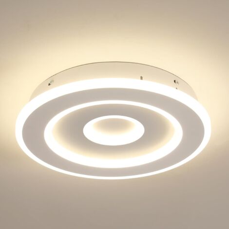COMELY Modern Round LED Ceiling Light, 28W 28cm Ceiling Lamp, White Indoor Ceiling Light Fixture for Bedroom, Living Room, Hallway, Natural Light 4500K