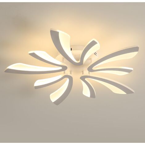 COMELY® Moderna plafoniera a LED, lampada da soffitto 50W 5625LM, luce calda 3000K, apparecchio di illuminazione in acrilico per soggiorno, camera da letto, 70 cm [classe energetica E]