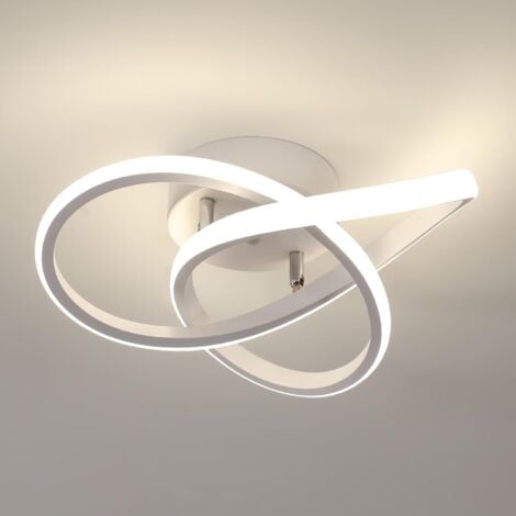 COMELY® Moderne LED-Deckenleuchte, 30 W, 3375 lm, kreative Deckenlampe in Blumenform, Deckenleuchte für Schlafzimmer, Flur, Küche, Badezimmer, weiß, natürliches Licht 4500 K [Energieklasse E]