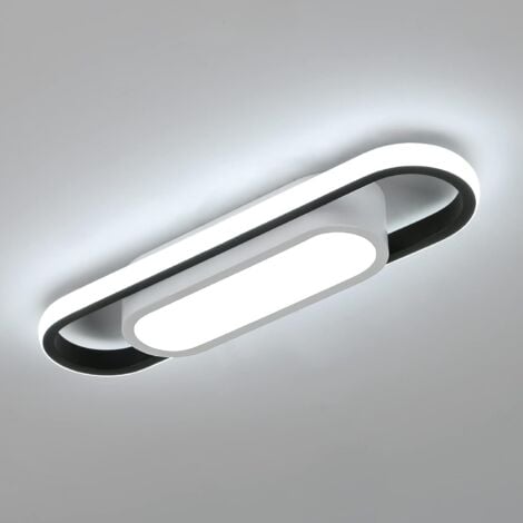 COMELY Moderne LED-Deckenleuchte Ellipsenform, 24W 3000LM, Acryl-Deckenlampe für Wohnzimmer, Schlafzimmer, Küche, Flur, Studio - Kaltweißes Licht 6500K