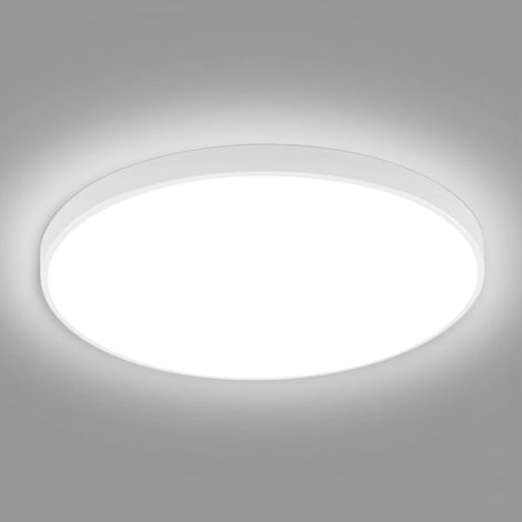 COMELY Plafón LED 27cm Plafón LED 24W 6500K Luminaria de Techo IP54 Lámpara de Techo LED para Baño Dormitorio Cocina