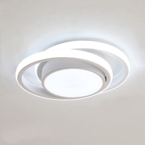 COMELY Plafón LED Redondo 32W 2350LM, Lámpara de Techo Moderna para Pasillo, Dormitorio, Baño, Cocina, Salón, Diámetro 27cm - Blanco - Luz Blanca 6500K