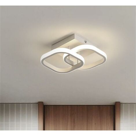 COMELY Plafón LED regulable, 19W Luz Rectangular Blanca, Iluminación Moderna 3000K-6500K, Industrial para Salón y Dormitorio