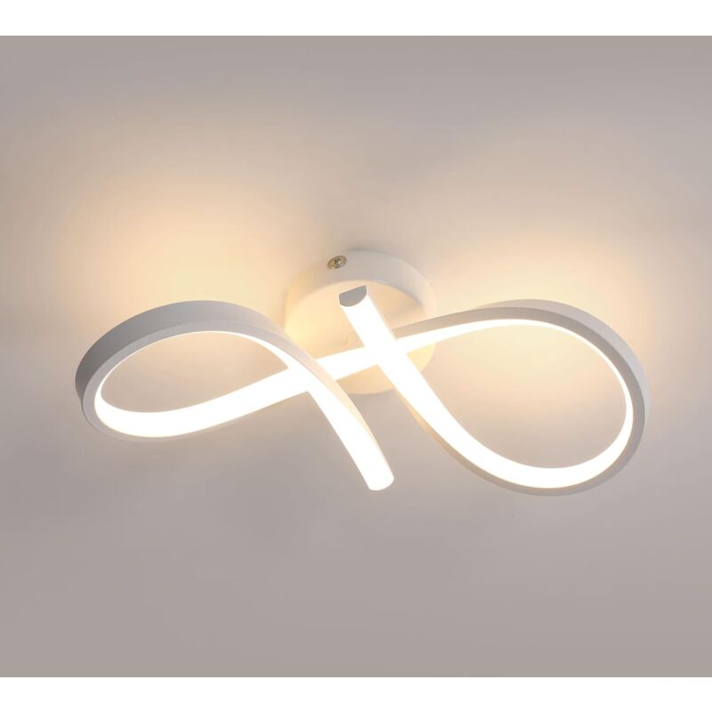 Plafond led design créatif numéro 8 luminaire de plafond blanc 20W 2250LM 3000K adapté à la chambre à coucher la cuisine le couloir et la salle de