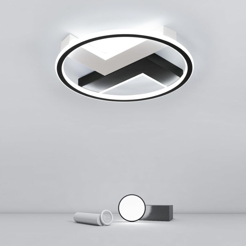 Image of COMELY Plafoniera a LED, 50W Lampada da Soffitto Rotonda, Design Moderno in Bianco Freddo 6500K per Camera da Letto, Salotto, Cucina
