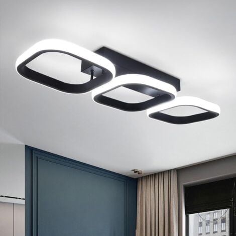 COMELY Plafoniera a LED, plafoniera a LED moderna quadrata da 30 W e 2700 lm, lampada da soffitto per cucina, soggiorno, corridoio, camera da letto, bianco freddo 6000 K
