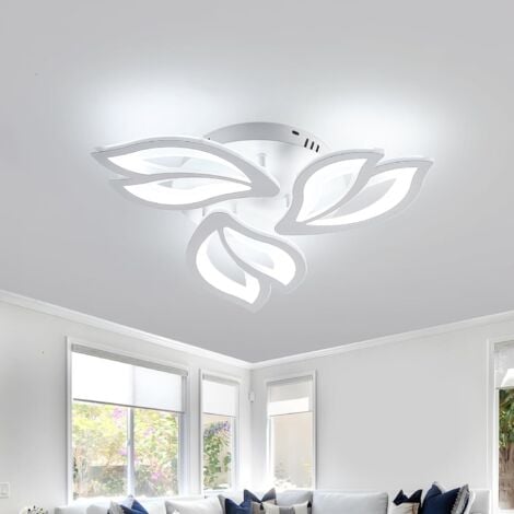 COMELY Plafoniera LED Moderna in Acrilico Bianco, Design Creativo Petali di Magnolia, per Soggiorno, Camera da Letto e Corridoio - 40W - Luce Bianca 6500K
