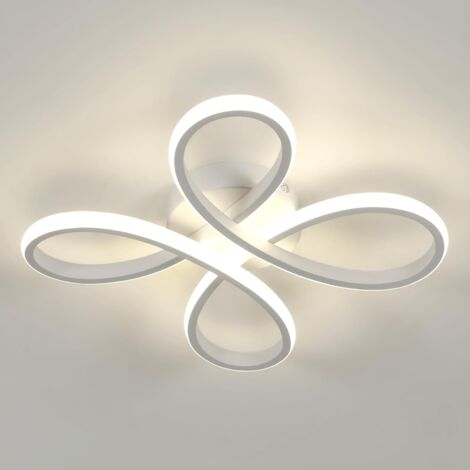 COMELY® Plafoniera LED moderna, lampada da soffitto 30W 3400LM, plafoniera LED per camera da letto soggiorno, sala da pranzo cucina, luce neutra 4500K, 30 cm, bianco [classe energetica E]