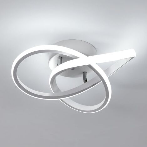COMELY Plafoniera LED Moderna, Lampada da soffitto LED Creativa in Alluminio 30W, Lampadario per Cucina, Soggiorno, Camera da letto, Sala da pranzo - Bianco - Luce Bianca 6500K