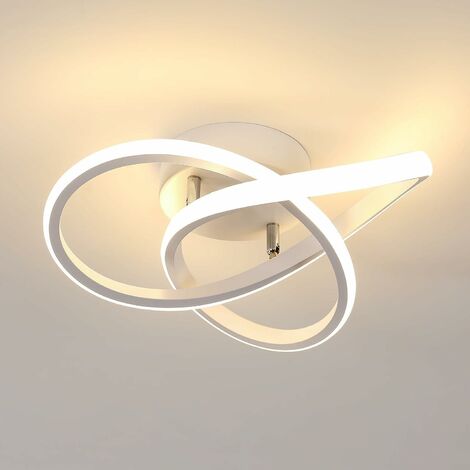 COMELY Plafoniera LED Moderna, Lampada da soffitto LED Creativa in Alluminio 30W, Lampadario per Cucina, Soggiorno, Camera da letto, Sala da pranzo - Bianco - Luce Calda 3000K