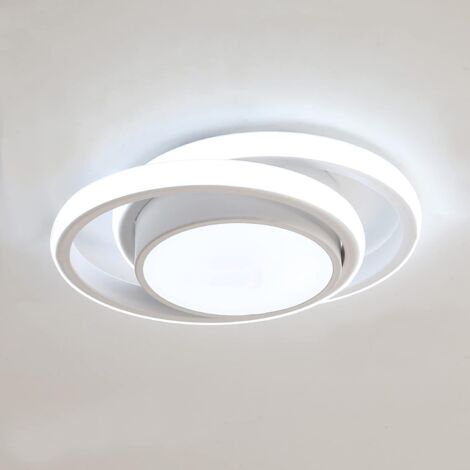 COMELY Moderna, Lampada da Soffitto Rotonda 27cm per Corridoio, Camera da Letto, Bagno, Cucina, Soggiorno - 32W - Bianco - Luce Bianca Fredda 6500K