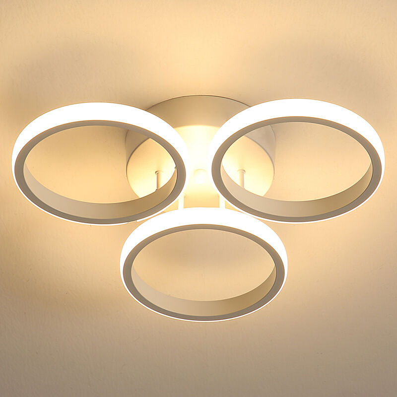 Plafoniera led rotonda bianca 24W luce calda 3000K...