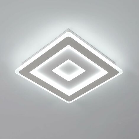 COMELY Plafoniera Quadrata LED Moderna, 42W 4725LM 30cm, Lampada da Soffitto in Acrilico Bianco, Illuminazione Interna per Camera da Letto, Salotto, Corridoio (Luce Bianca Fredda 6500K)