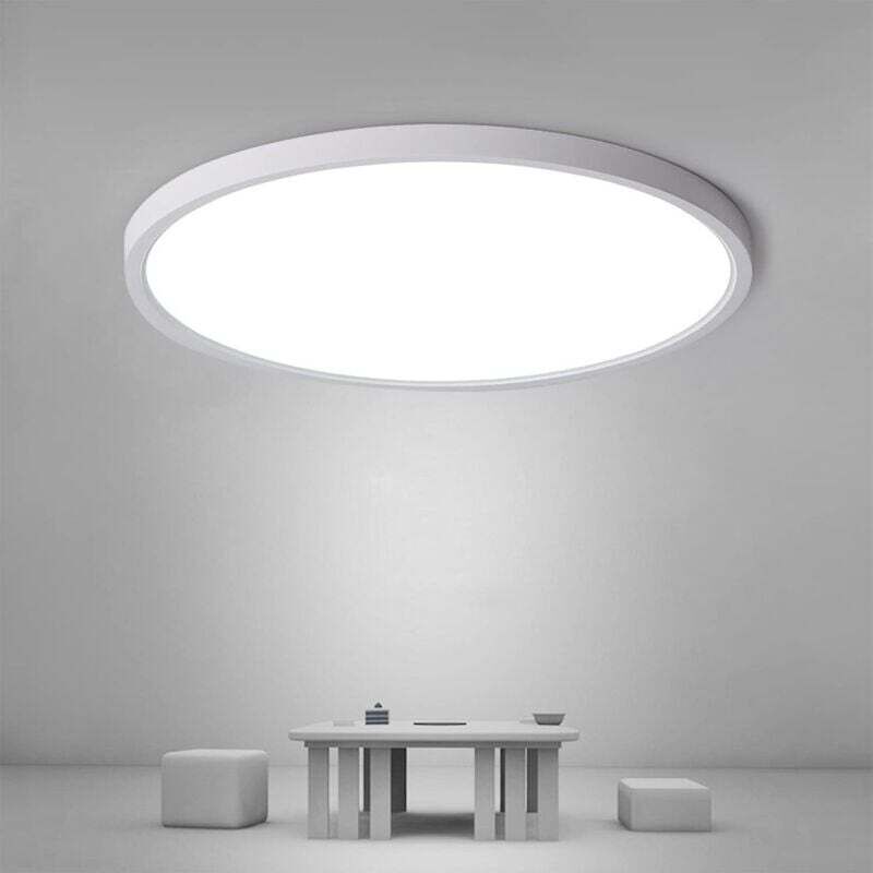 Comely - Plafonnier led, 24W 6500K Lampe Plafond Blanc,2800LM IP54 Etanche Plafonnier Salle de Bain, Luminaire Plafonnier Rond pour