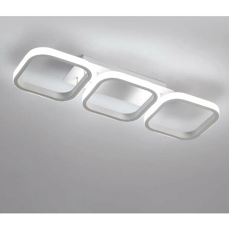COMELY Plafonnier LED, 36W Moderne Luminaire Plafonnier LED Carré, Lampe de Plafond LED pour Cuisine Salon Couloir Chambre Salle De Bain, Blanc Froid 6000K