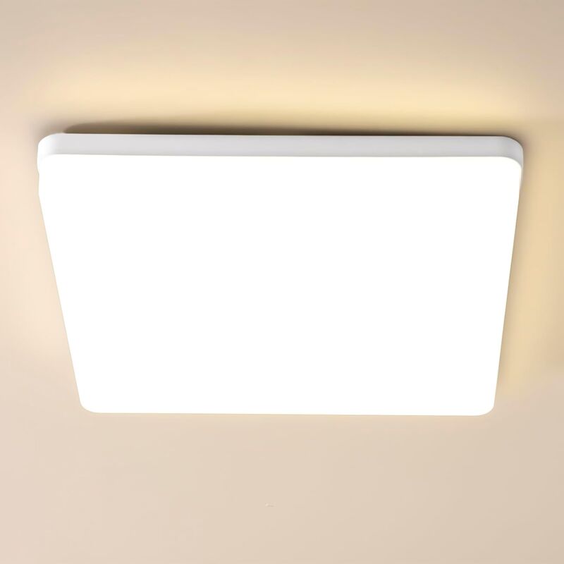 Comely - Plafonnier led Carré, 48W IP44 4500K Plafonnier led, 5400LM Lampe de Plafond led, Luminaire Plafonnier Applicable à Salle De Bain, Salon,