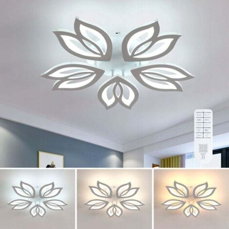 COMELY Plafonnier LED Dimmable, Luminaire Plafonnier 37W 4700LM, Télécommande/APP, 3000k-6500k Φ60cm, Lampe de Plafond per Salon Chambre