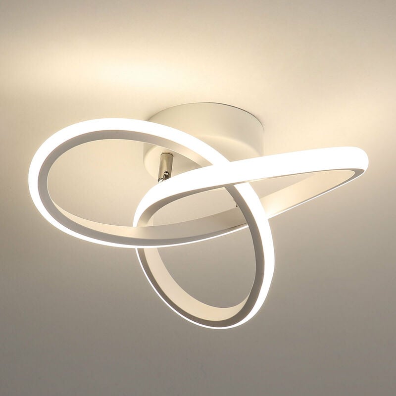 Comely - Plafonnier led en Aluminium Moderne, Luminaire 22W 2475LM, Lampe de Plafond Blanche 4500K pour Cuisine Salon Chambre, Dia 24CM