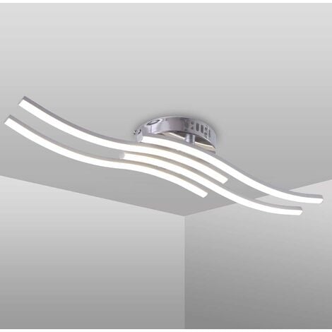 COMELY® Plafonnier LED en forme de vague, lumière blanche neutre 4000K, LED intégrée 24W 2000 lumens, lustre moderne de salon ou de cuisine (lumière blanche neutre)