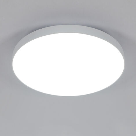 Comely – Plafonnier LED extra-plat 23cm – Lumière blanche 6500K – 12W IP44 étanche pour salle de bain et garage – Installation facile