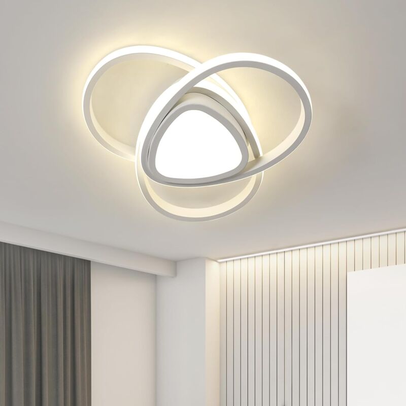 Image of COMELY Plafonnier LED, Lampada da soffitto 36W 4050lm, Illuminazione per Camera da Letto Soggiorno Cucina Bagno Corridoio, Diametro 30cm - Bianco