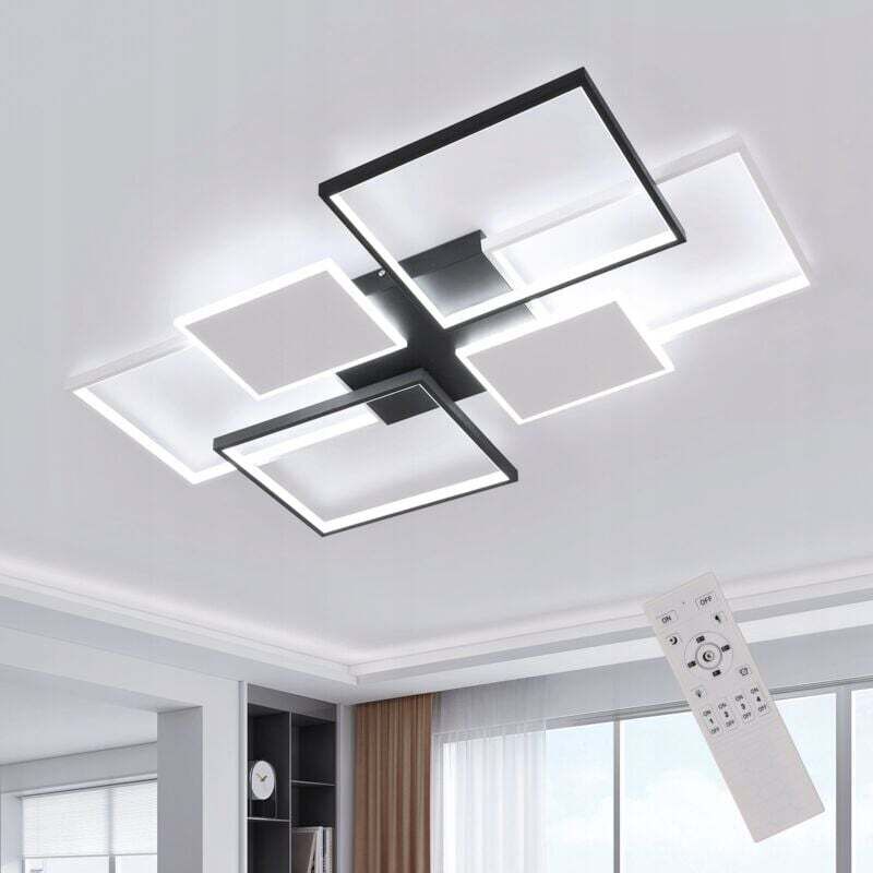 COMELY Plafonnier LED, Luminaire Plafonnier 3000K-6000K, 72W Lampe de Plafond LED Moderne Dimmable avec la télécommande, Applicable à Salon, Cuisine,