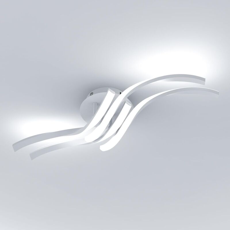 Plafonnier led Moderne, 32W 3600LM 60cm Lampe de Plafond, Blanc Aluminium Luminaire Plafonnier pour Chambre à Coucher, Salon, Couloir, Lumière