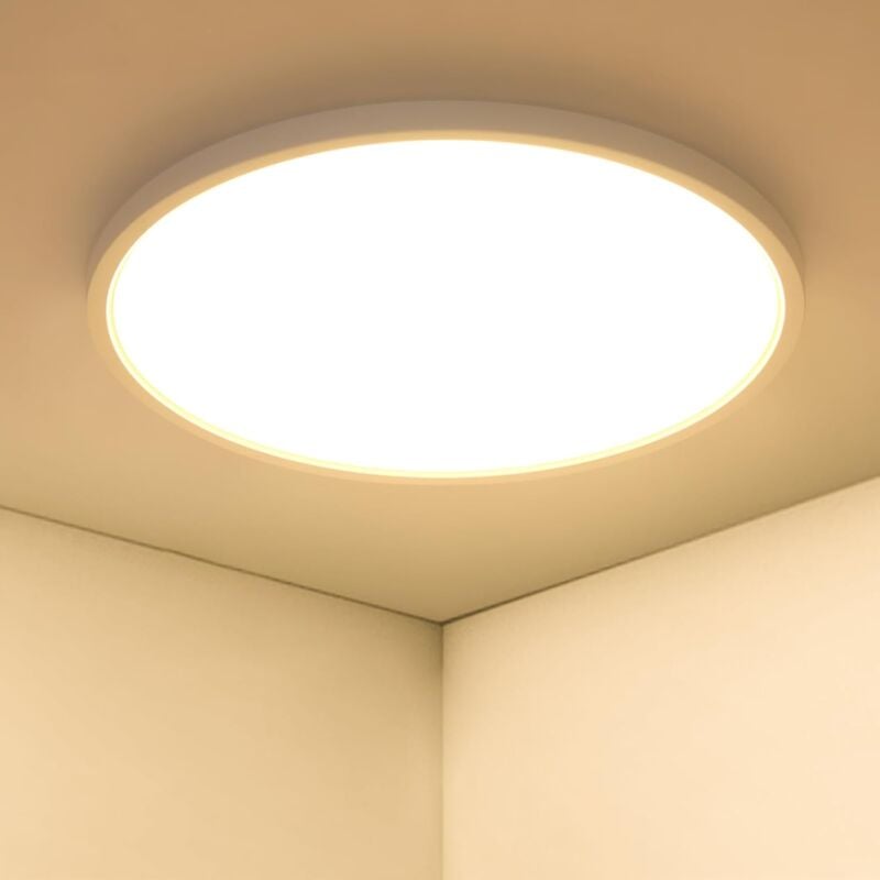 Plafonnier led Moderne 36W, Plafonnier Ultra-fin pour Chambre de 40CM, Luminaire de Plafond Rond pour Chambre Salon Salle de Bain Cuisine Balcon