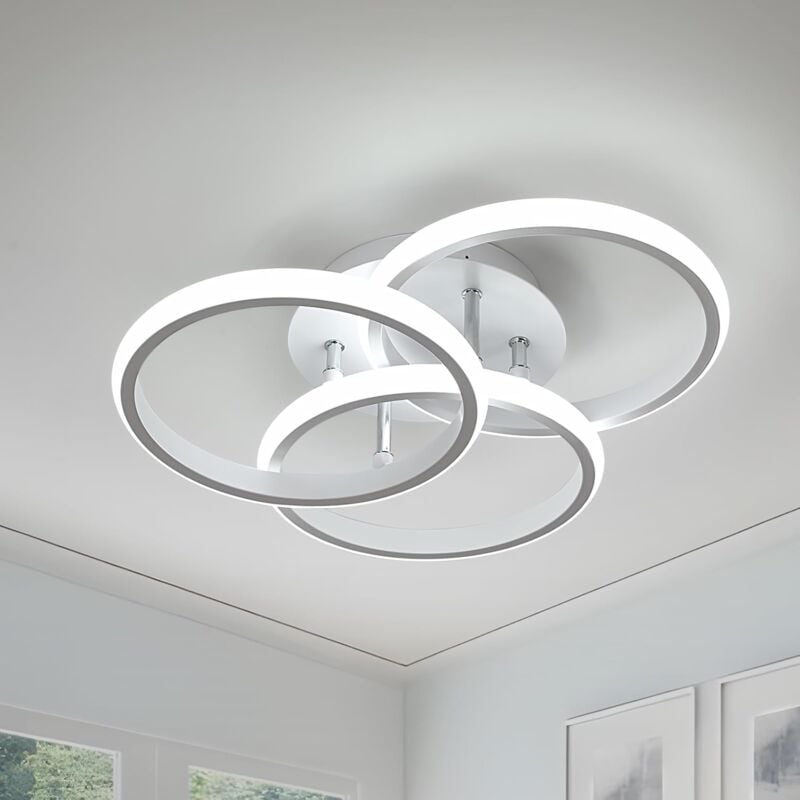Plafonnier led Moderne, 40W 4500LM Rond, Lampe led Plafond en Aluminium, Luminaire Plafonnier Intérieur pour Chambre, Salon, Cuisine, Salle à Manger
