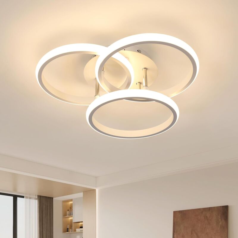 Plafonnier led Moderne, 40W 4500LM Rond, Lampe led Plafond en Aluminium, Luminaire Plafonnier Intérieur pour Chambre, Salon, Cuisine, Salle à Manger