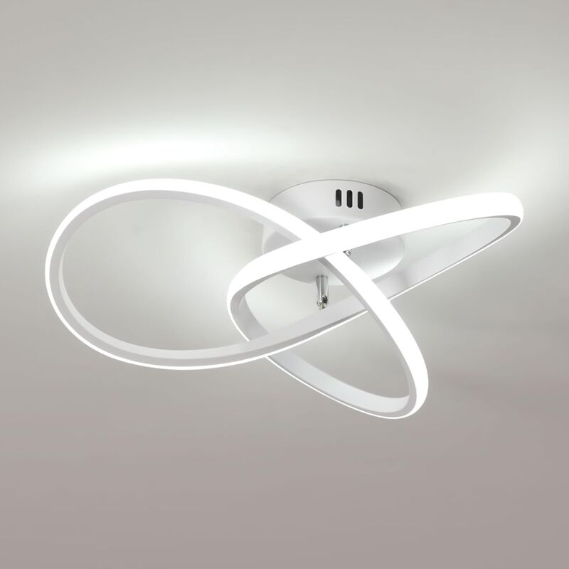 Comely - Plafonnier led Moderne en Forme de Trèfle, Luminaire de Plafond led Dia 40cm pour Salon, Cuisine, Chambre, Balcon, Couloir - 38W - Blanc