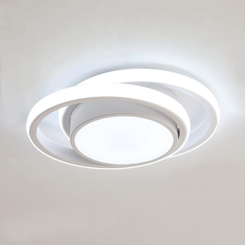 Comely - Plafonnier led Rond 32W 2350LM, Lampe de Plafond Moderne pour Couloir, Chambre, Salle de Bain, Cuisine, Salon, Diamètre 27cm - Blanc