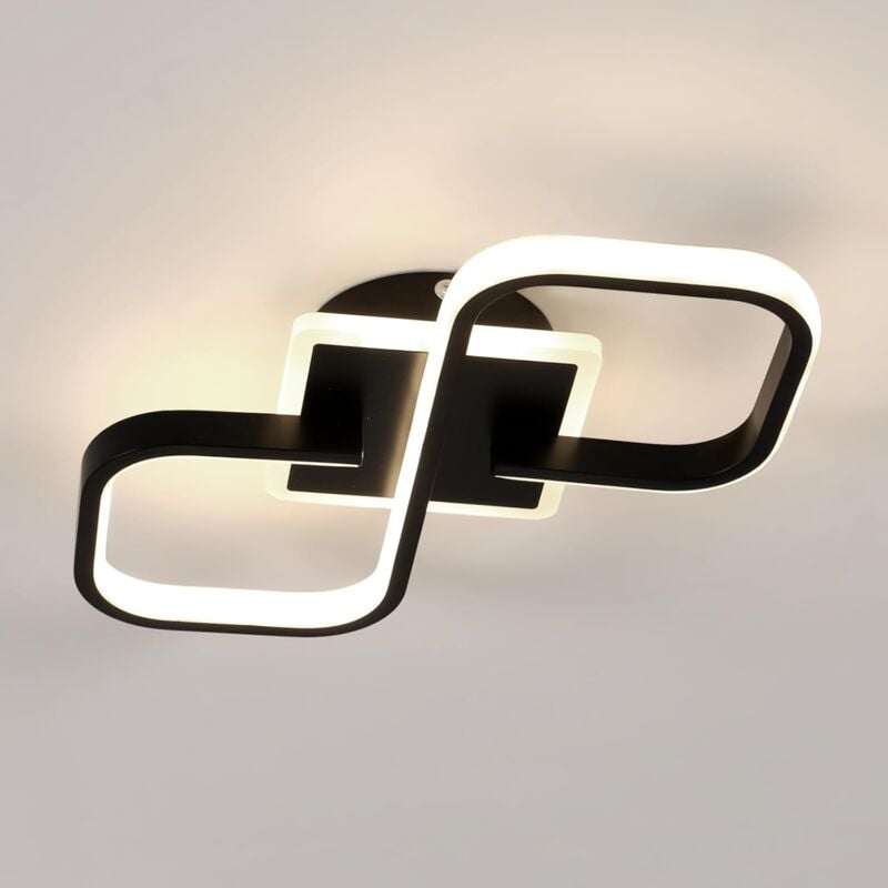 Plafonnier led Salon Moderne, Éclairage de Plafond led Carré 30W 4050LM, Luminaire Plafonnier led Acrylique 40.5CM pour Chambre à Coucher Couloir,