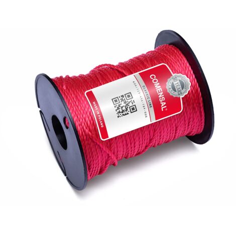 COMENSAL® Corde per muratura 100 m - Cavo da muratore in polietilene - Filo da muratore - Spago di Mason - Spessore 1,7 mm - Resistente allo strappo e affidabile – Made in EU