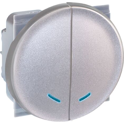 COMETE Double Bouton poussoir lumineux SILVER EUR'OHM 61314