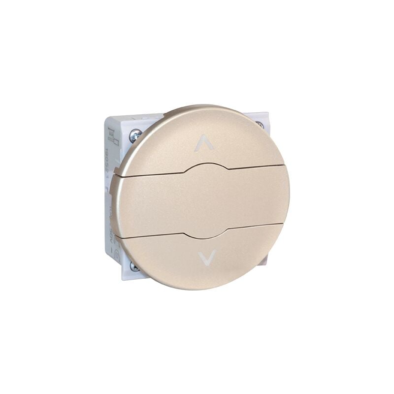 Interrupteur pour volet roulant - 3 positions Montée/Stop/Descente 6A - comete Couleur Titane