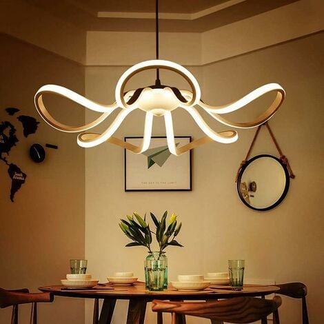 COMELY COMEY SCANDINAVO ACRILICO ACRILICO MODERNO LED LED LED BLACO LANDALILE CREATIVE CONTRUE CON PETRALI DI ALLUMINIO Adatto per il soggiorno di ristorante Hotel Restaurant